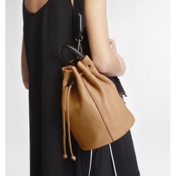 DKNY Leather Small Convertible Sling Bucket Bag - Picture 3 of 8